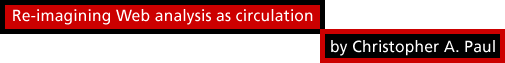 Re-imagining Web analysis as circulation by Christopher A. Paul