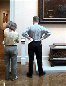 Figure 7: Ingallery LCD video loop "Restoring a Masterwork."