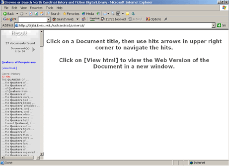 Figure 4: Returns for search term Quakers.
