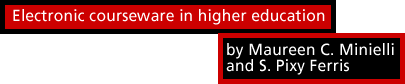 Electronic courseware in higher education by Maureen C. Minielli and S. Pixy Ferris