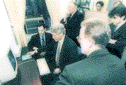 Clinton surfing the Web (photograph from www.whitehouse.gov)