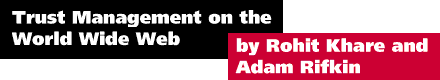 Trust Management on the World Wide Web by Rohit Khare and Adam Rifkin