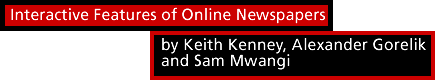 Interactive Features of Online Newspapers