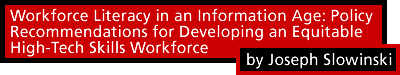 Workforce Literacy in an Information Age: Policy Recommendations for Developing an Equitable High-Tech Skills Workforce