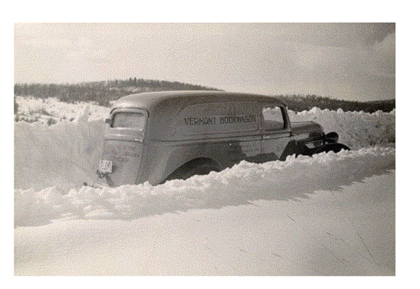bookmobile in snow