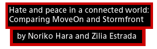 Hate and peace in a connected world: Comparing MoveOn and Stormfront