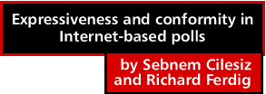 Expressiveness and conformity in Internet-based polls