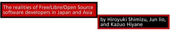 Realities of Free/Libre/Open Source Software developers in Japan and Asia