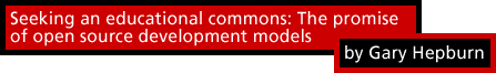 Seeking an 
educational commons