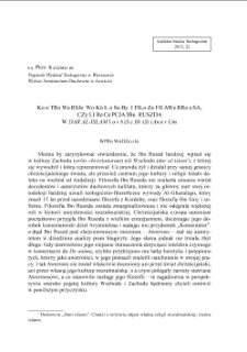 Kontrowersje wok&oacute;ł osoby i filozofii Awerroesa, czyli recepcja Ibn Ruszdaw dar al-islam i orbis christianorum