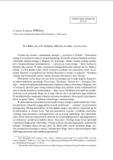 W obronie św. Maksymiliana jako Teologa