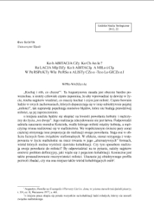 Kohabitacja czy kochanie? Relacja między kohabitacją a miłością w perspektywie personalistyczno-teologicznej