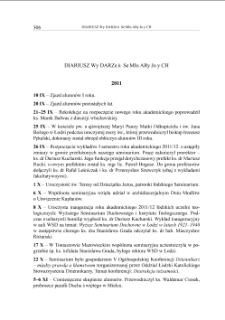 DIARIUSZ WYDARZEŃ SEMINARYJNYCH 2011-2012
