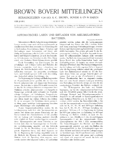 Brown Boveri Mitteilungen Jg. XXIII Nr. 8 (1936)