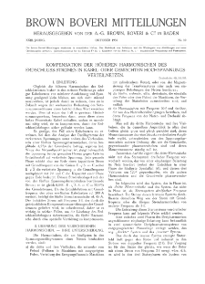 Brown Boveri Mitteilungen Jg. XXIII Nr. 10 (1936)
