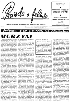 Prawda o Filmie : Jedyny Niezależny Przewodnik dla Właścicieli Kin w Polsce nr 9 (1937)