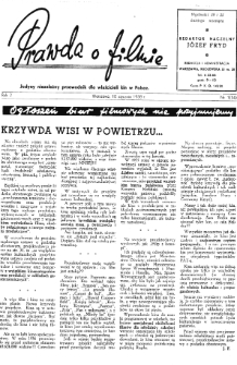 Prawda o Filmie : Jedyny Niezależny Przewodnik dla Właścicieli Kin w Polsce nr 1 (1938)