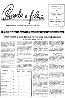 Prawda o Filmie : Jedyny Niezależny Przewodnik dla Właścicieli Kin w Polsce nr 5 (1938)