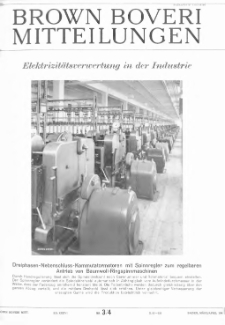 Brown Boveri Mitteilungen Jg. XXXVI Nr. 3-4 (1949)