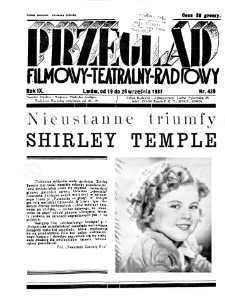 Przegląd Filmowy, Teatralny, Radiowy R. 9 nr 439 (1937)