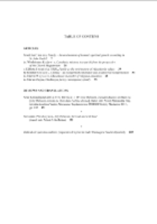 Table of contents 3/2014