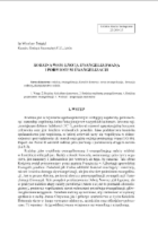 Rodzina wspólnotą ewangelizowaną i podmiotem ewangelizacji