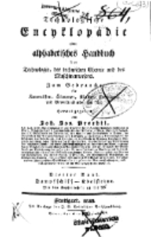 Technologische Encyklop&auml;die oder alphabetisches Handbuch der Technologie, der technischen Chemie und des Maschinenwesens. T. 4, Dampfschiff - Edelsteine