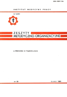 Kontrola jakości analiz chemicznych wykonywanych w laboratoriach działów higieny pracy