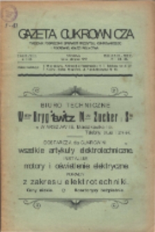 Gazeta cukrownicza R. 26, t. 51 nr 40-48 (1919)