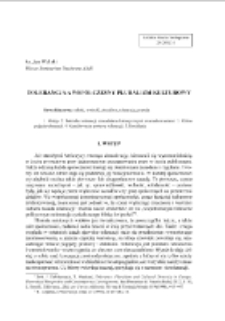 Tolerancja a współczesny pluralizm kulturowy