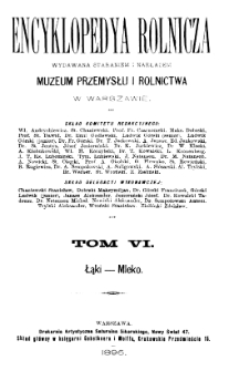 Encyklopedya rolnicza T. 6 (Mi&oacute;d, miodosytnictwo - Mleko)