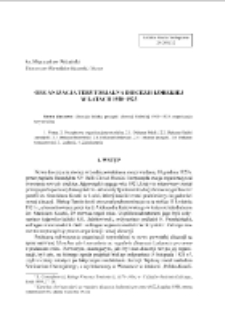 Organizacja terytorialna Diecezji Łódzkiej w latach 1920–1925