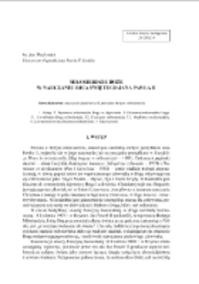 Miłosierdzie Boże w nauczaniu ojca świętego Jana Pawła II