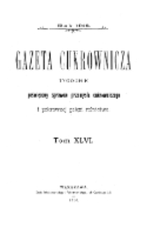 Gazeta cukrownicza R. 23, t. 46 1916 (spis treści)