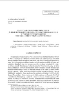Statuty archiwów historycznych w dokumentacji synodalnej synodów diecezjalnych w Polsce po wprowadzeniu nowego Kodeksu Prawa Kanonicznego