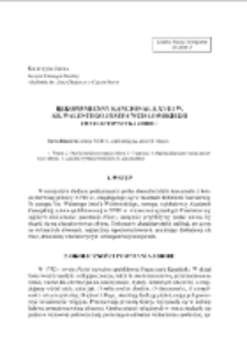 Rękopiśmienny kancjonał z XVIII wieku ks. Walentego Józefa Wcisłowskiego. Charakterystyka zbioru