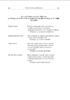 Wykaz prac magisterskich napisanych w Wyższym Seminarium Duchownym w Łodzi 2016