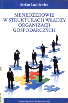 Menedżerowie w strukturach władzy organizacji gospodarczych