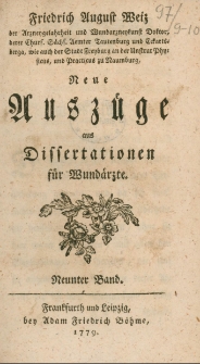 Neue Ausz&uuml;ge aus Dissertationen f&uuml;r Wund&auml;rzte. 9-10 Bd.