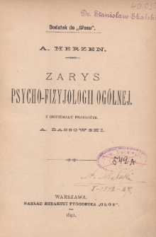 Zarys psych-fizjologii ogólnej