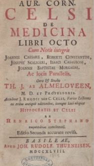 Celsi de medicina libri octo