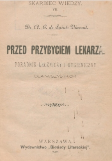Przed przybyciem lekarza