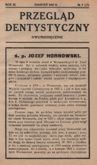 Przegląd Dentystyczny 1923, R. III, nr 5 (17)