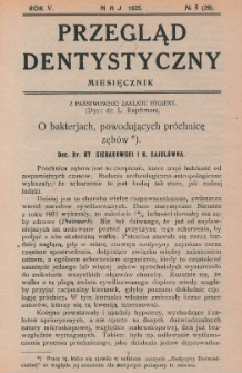 Przegląd Dentystyczny 1925, R. V, nr 5