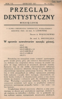 Przegląd Dentystyczny 1927, R. VII, nr 4 (52)