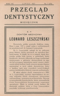 Przegląd Dentystyczny 1927, R. VII, nr 7 (55)