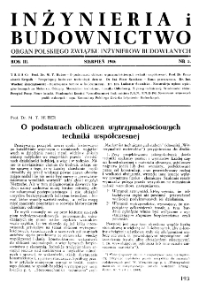 Inżynieria i Budownictwo : organ Związku Polskich Inżynier&oacute;w Budowlanych R. III nr. 5 (1946)