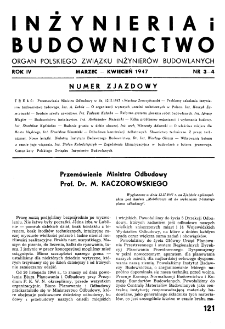 Inżynieria i Budownictwo : organ Związku Polskich Inżynier&oacute;w Budowlanych R. IV nr. 3-4 (1947)