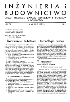 Inżynieria i Budownictwo : organ Związku Polskich Inżynier&oacute;w Budowlanych R. VIII nr. 3 (1951)