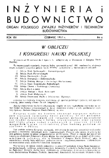 Inżynieria i Budownictwo : organ Związku Polskich Inżynier&oacute;w Budowlanych R. VIII nr. 6 (1951)